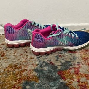 Sketchers blue and pink